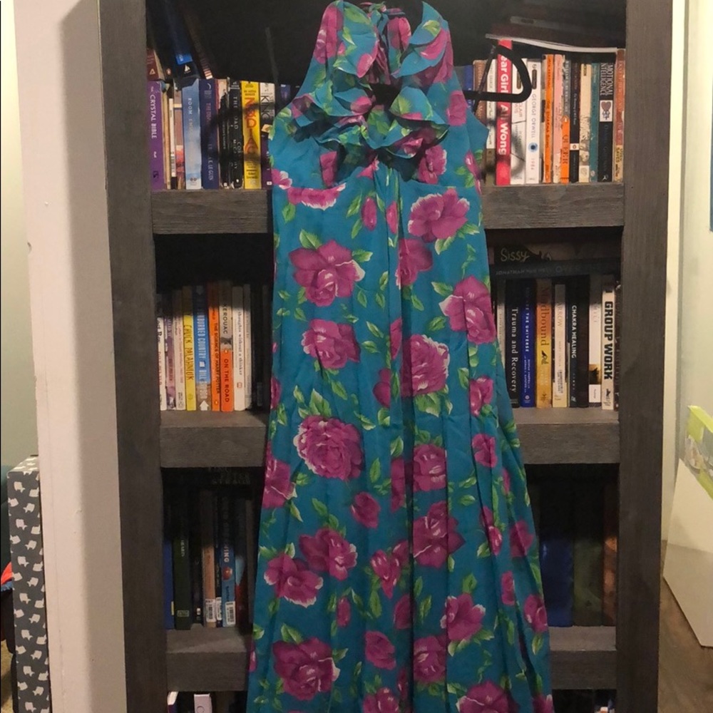 Betsey Johnson signature floral maxi dress